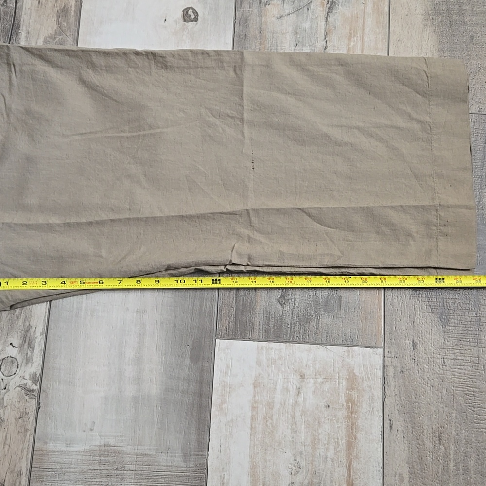 Canopy Linen Blend Pleated Trouser Khaki Green - Picture 5 of 6